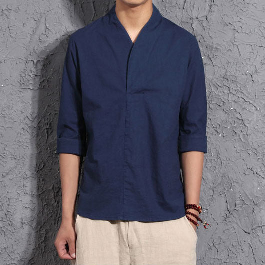Chinese style cotton and linen men