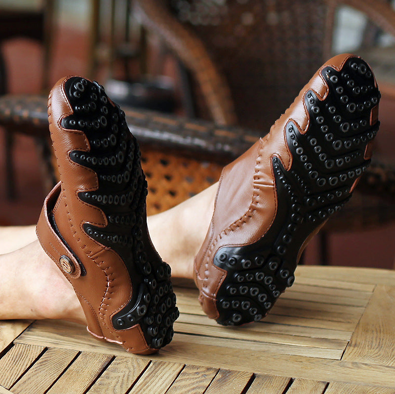 Casual Leather Shoes - Korean Fashion Men Shoes