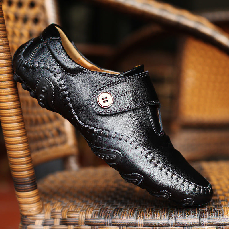 Casual Leather Shoes - Korean Fashion Men Shoes