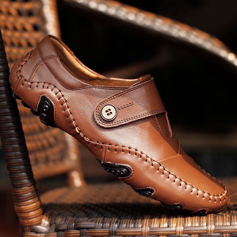 Casual Leather Shoes - Korean Fashion Men Shoes