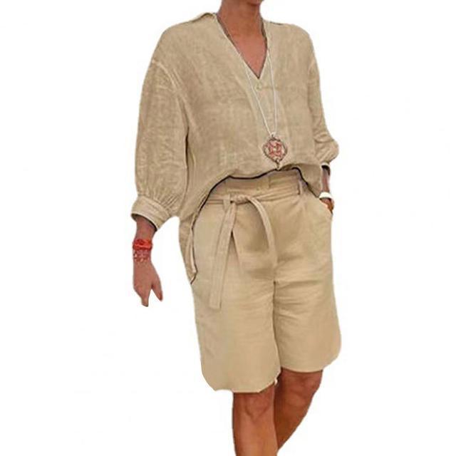 Cotton Linen Women's Casual Set