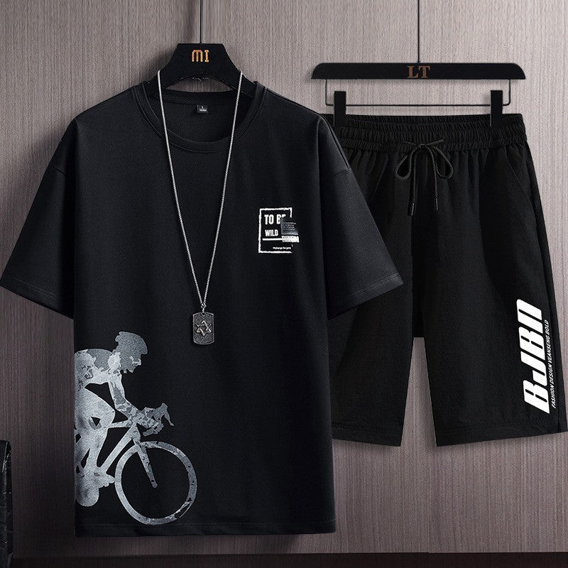 Fashion Trendy Slim Fit Plus Size Sports Two-piece Set