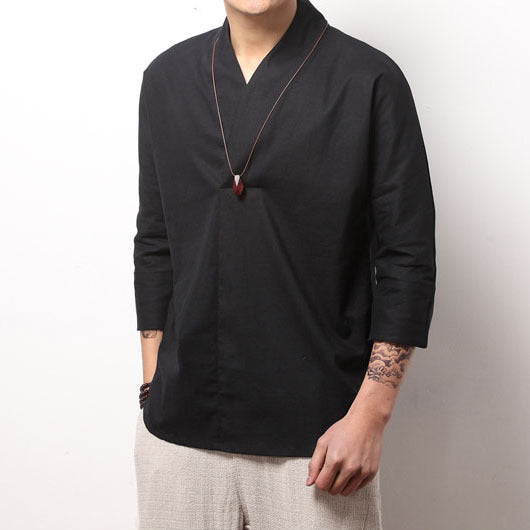 Chinese style cotton and linen men