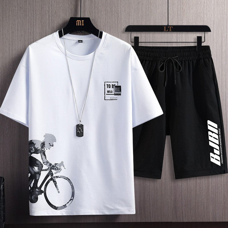 Fashion Trendy Slim Fit Plus Size Sports Two-piece Set