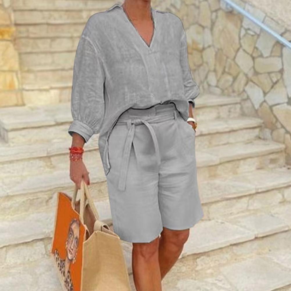 Cotton Linen Women's Casual Set