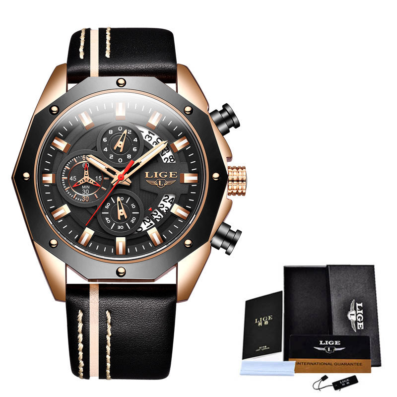 Fashion Mens Watches - Luxury Silicone Sport Watch Quartz Date Clock Waterproof Wristwatch Chronograph